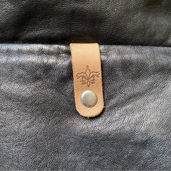 Mackage Aritzia Black Lambskin Leather Sleeveless Motorcycle Moto Vest - Picture 13 of 14